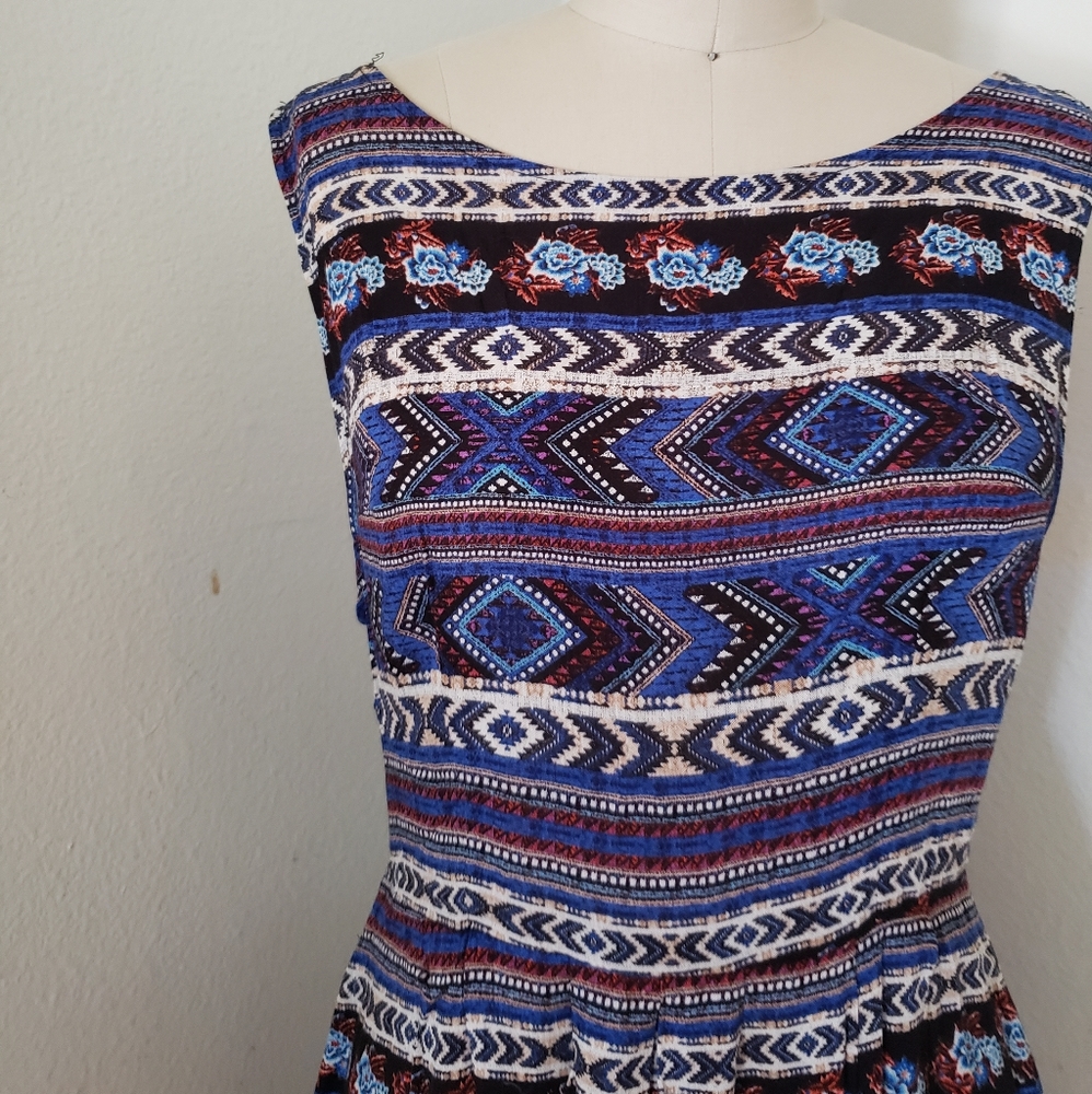 🍓3/$15 Nordstrom Lush Blue Boho Dress - Picture 3 of 5